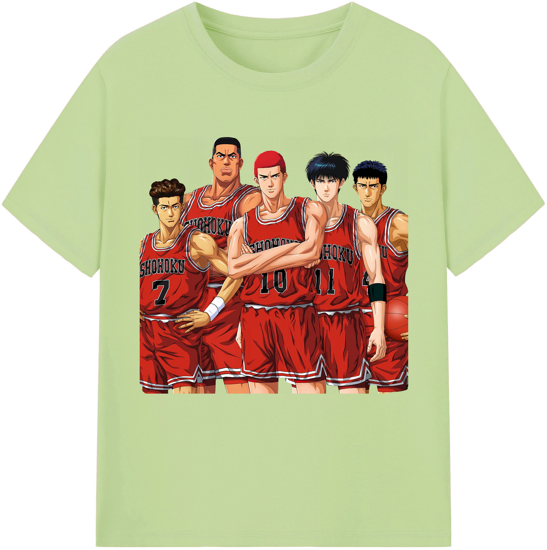 SLAM DUNK／スラムダンク 綿100％半袖Tシャツ（フロントプリント）
